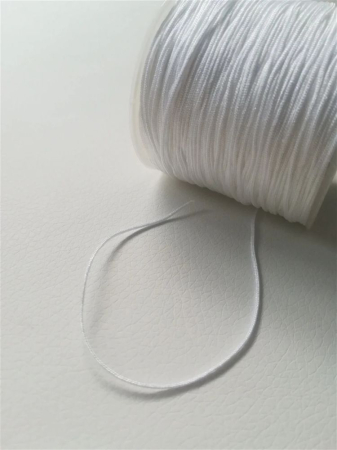 Șnur - Șnur nylon, mătăsos, alb, grosime 0.9mm - 1m