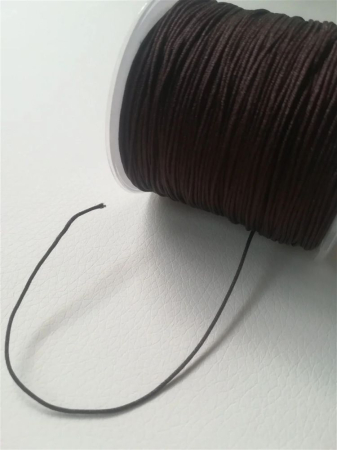 ȘNUR SÂRMA ELASTIC - Șnur nylon, mătăsos, maron, grosime 1mm - 1m