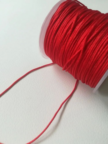 ȘNUR SÂRMA ELASTIC - Șnur nylon, mătăsos, roșu, grosime 1,2mm - 1m