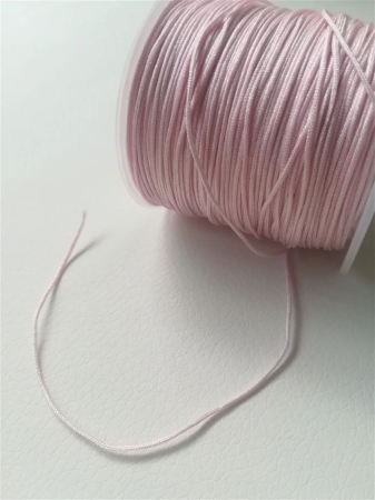 Șnur - Șnur nylon, mătăsos, roz deschis, grosime 1mm - 1m