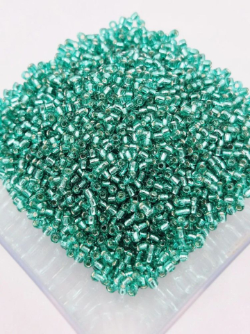 Toho 2mm - Toho 2mm, Silver Lined Dk Peridot 24B- 10g