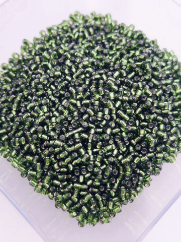 Toho 2mm - Toho 2mm, Silver Lined Olivine 37 - 10g