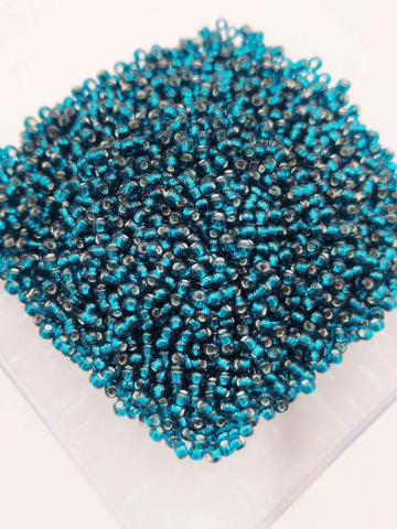 Toho 2mm - Toho 2mm, Silver Lined Teal 27BD - 10g