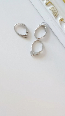 Argint - Tortiță argint 17x11mm - 1 buc