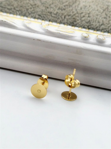 Inox - Tortiță cercei cu platformă și fluturaș - 1 buc