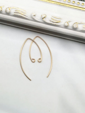 Aur filat - Tortiță cercei, gold filled - 1 buc