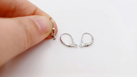 Argint - Tortiță leverback 10×14mm - 1 buc