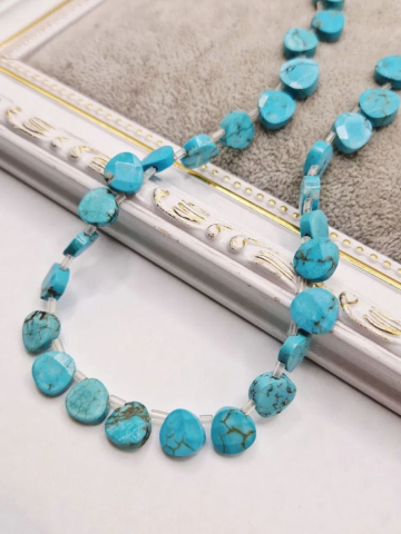 PIETRE SEMIPRETIOASE - Turcoaz briolete 9mm - 1buc