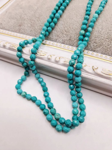 PIETRE SEMIPRETIOASE - Turcoaz fațetat 4mm - 1 buc