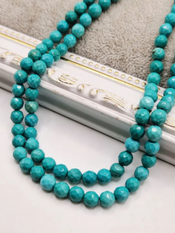 Turcoaz - Turcoaz fațetat 6mm - 1 buc