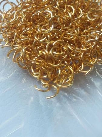 Aliaj auriu - Zale deschise 6mm - 50 buc