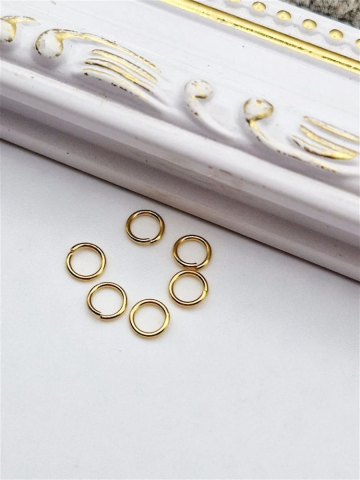 Inox - Zale inox auriu 5mm - 1 buc