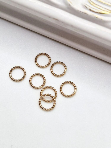 Aur filat - Zale răsucite și închise 0.76x5mm gold filled - 1 buc