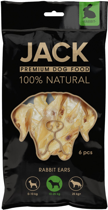 Urechi de Iepure JACK 100% natural, 6 buc/pac [1]
