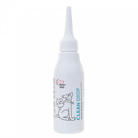 Igiena si Ingrijire Caini - Lichid profesional pentru indepartarea urmelor de lacrimi de la caini si pisici Clean Drop, 60 ml