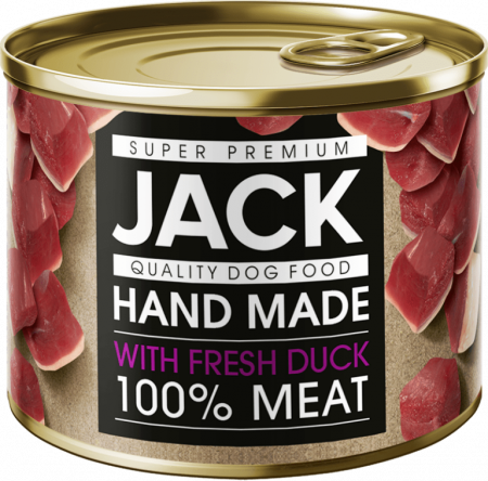 Hrana Caini - Mâncare pentru câini JACK Super Premium cu rață, conservă 200g