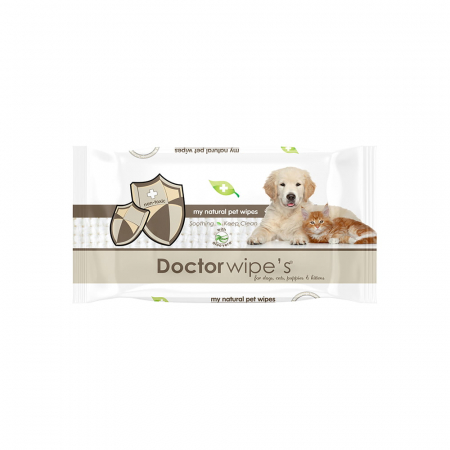 Servetele umede cu aloe vera pentru igiena animalelor Doctor Wipe's 48buc [1]