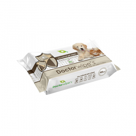 Servetele umede cu aloe vera pentru igiena animalelor Doctor Wipe's 48buc [2]