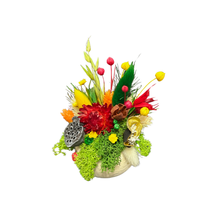 Căsuța Buburuzelor – Mărțișor Handmade cu Flori Naturale și Mușchi Stabilizat [5]