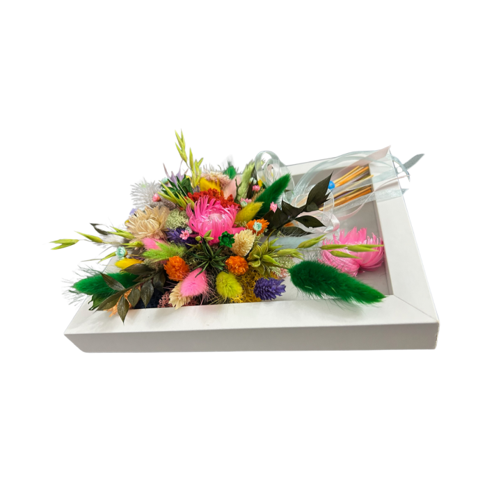 Tablou Decorativ „Buchet Pastelat” – Flori Uscate și Eleganță Handmade [3]