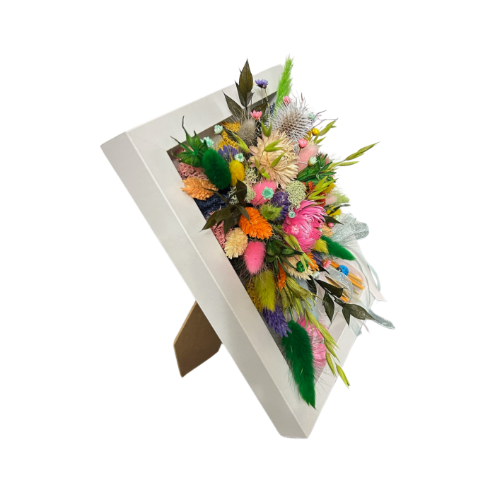 Tablou Decorativ „Buchet Pastelat” – Flori Uscate și Eleganță Handmade [5]