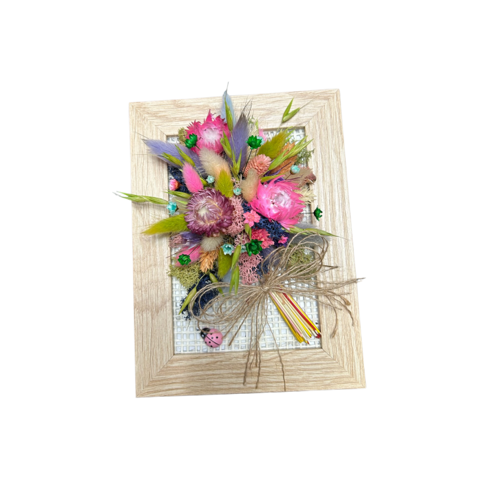 Mărțișor Handmade „Bucurie Pastelată” – Flori Uscate și Fundă Rustică [2]