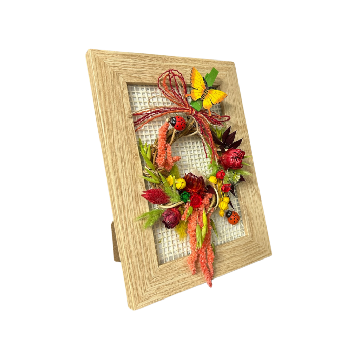 Mărțișor Handmade „Cunună de Noroc” – Flori Uscate și Buburuze [4]
