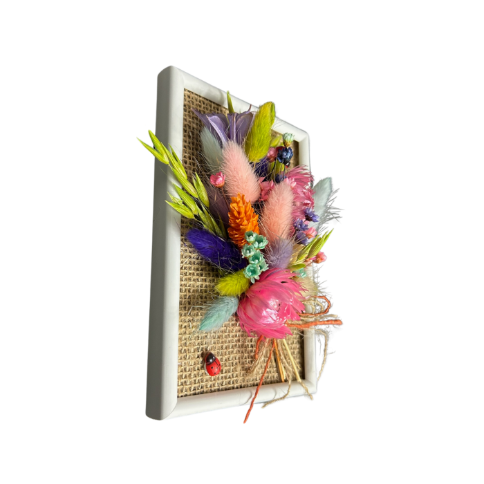 Mărțișor handmade „Magia Primăverii” cu flori naturale și decor rustic [4]