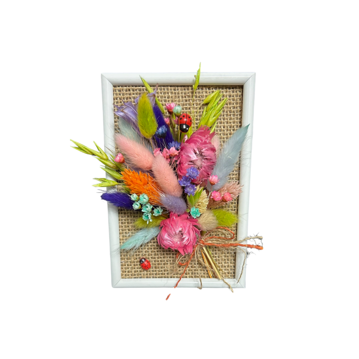 Mărțișor handmade „Magia Primăverii” cu flori naturale și decor rustic [2]
