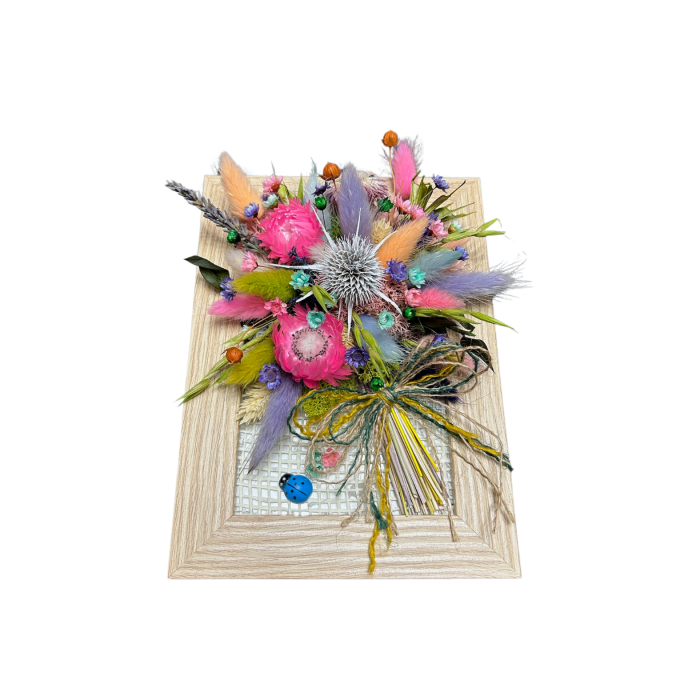 Mărțișor Handmade „Povestea Primăverii” – Flori Uscate în Cadru Rustic [2]
