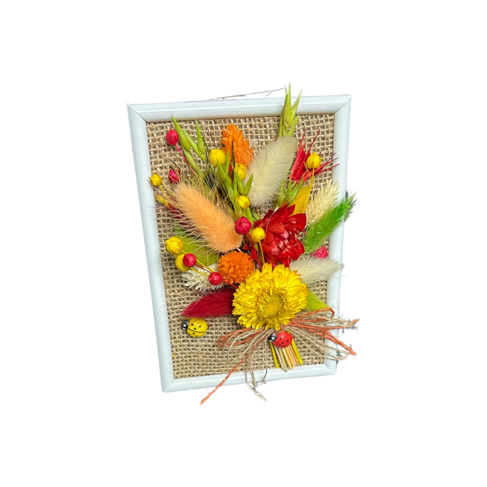 Razele Primăverii – Mărțișor Handmade cu Flori Uscate și Buburuze Norocoase [3]