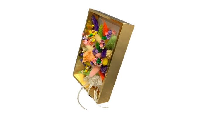 Tablou Elegant cu Flori Uscate și Trandafir Criogenat - Artă Naturală [3]