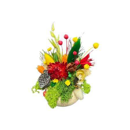 Căsuța Buburuzelor – Mărțișor Handmade cu Flori Naturale și Mușchi Stabilizat [4]
