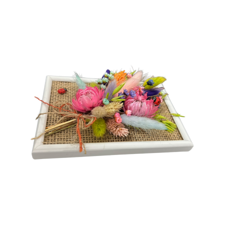 Mărțișor handmade „Magia Primăverii” cu flori naturale și decor rustic [4]
