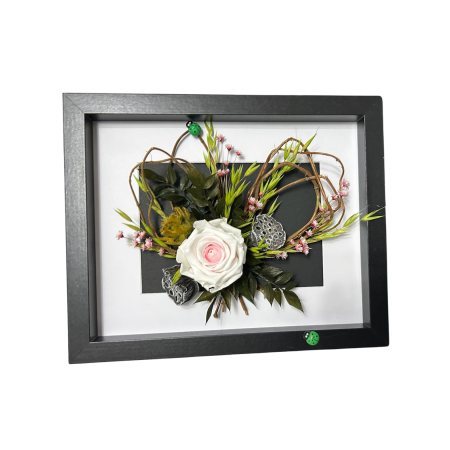 Tablouri flori uscate - Tablou Decorativ cu Trandafir Criogenat | Aranjament Floral Handmade