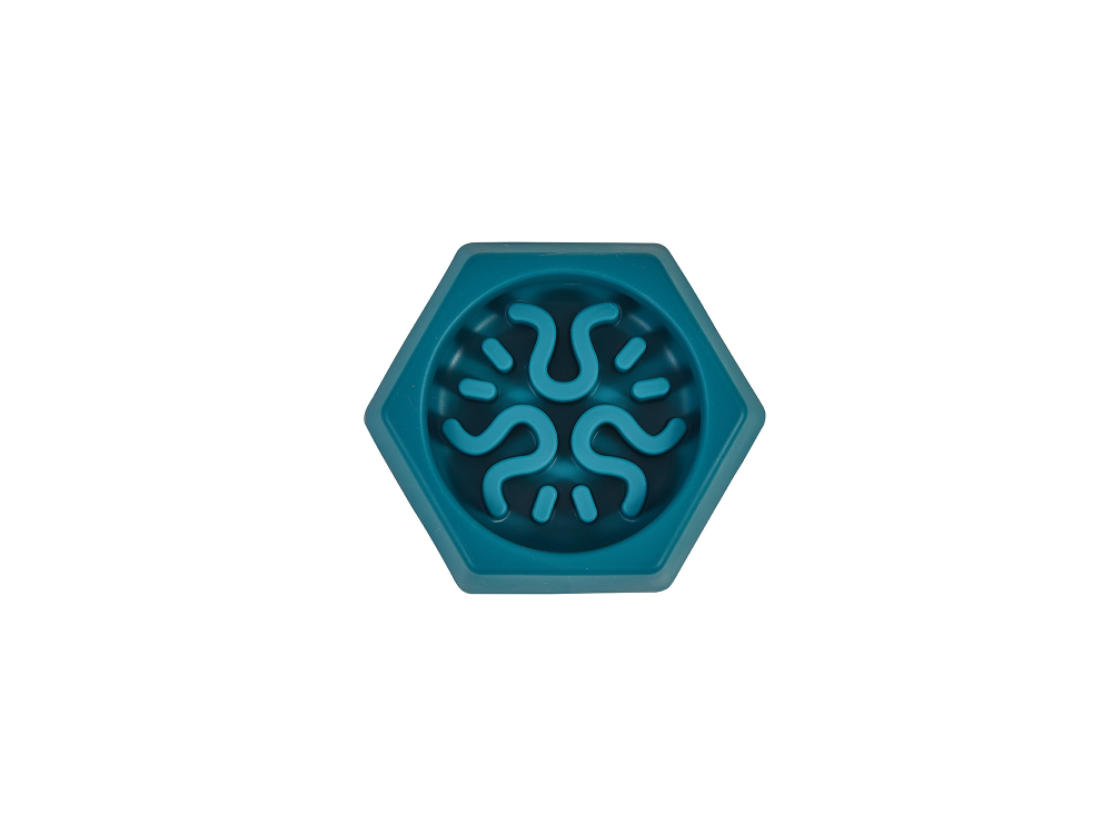 Freedog Bowl Fringe BLUE TEAL 21 x 18.5 x 4.5cm [3]