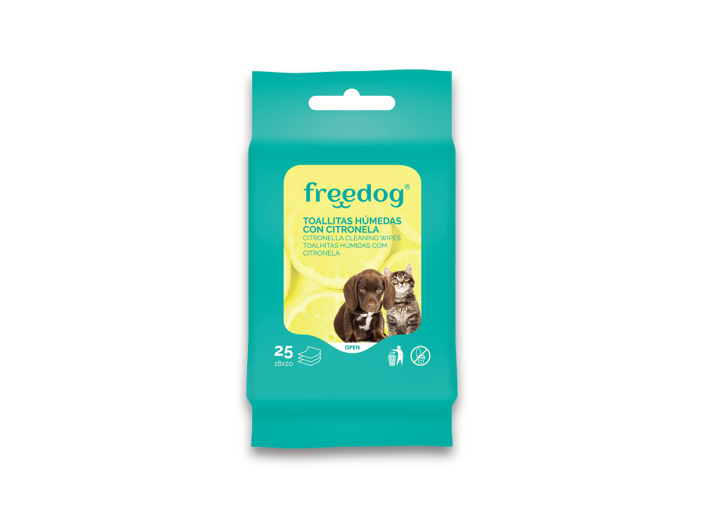 Freedog Cleaning Wipes Citronella 25pcs 18 x 20cm - Servetele umede [4]