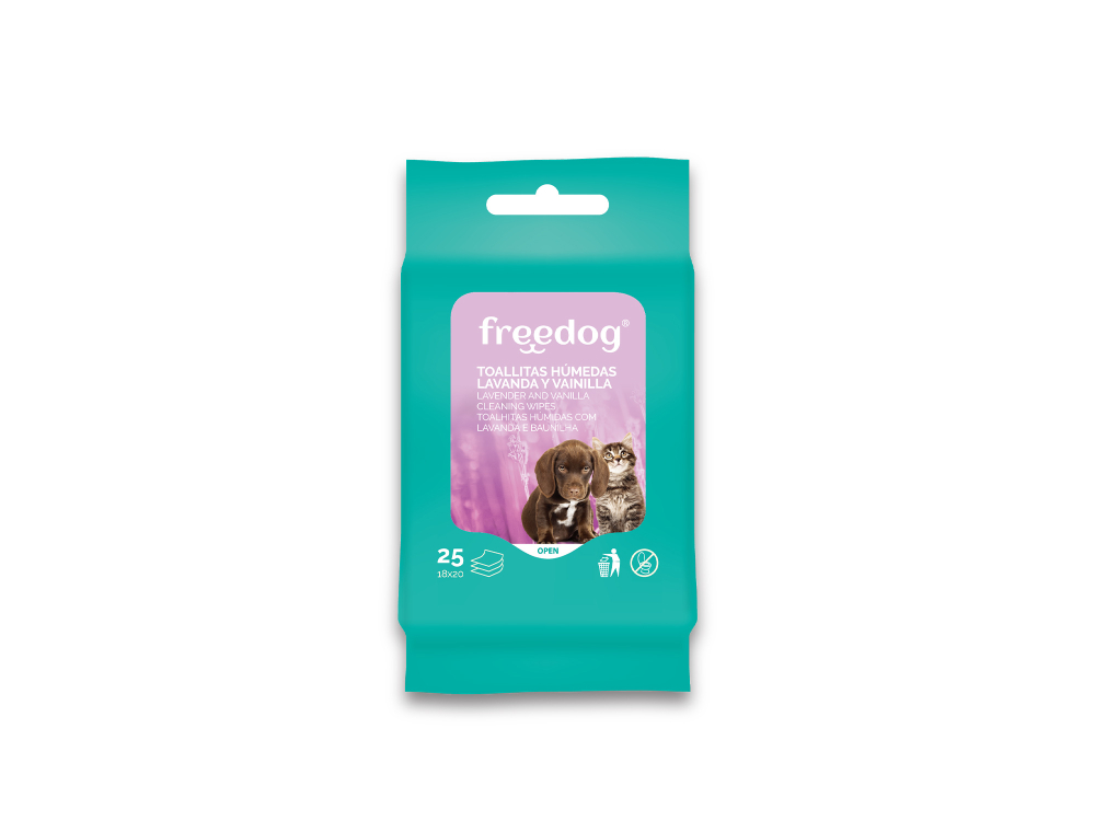 Freedog Cleaning Wipes Lavander and Vanilla 25pcs 18 x 20cm - Servetele umede [3]