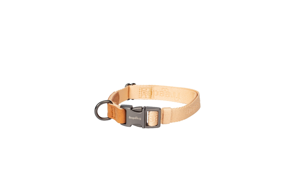 Freedog Linum Collar SAND BEIGE M 20mm x 25/35cm - Zgarda [3]