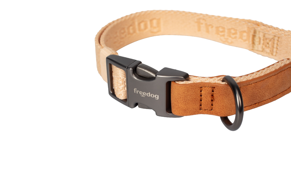 Freedog Linum Collar SAND BEIGE S 15mm x 25/35cm - Zgarda [2]