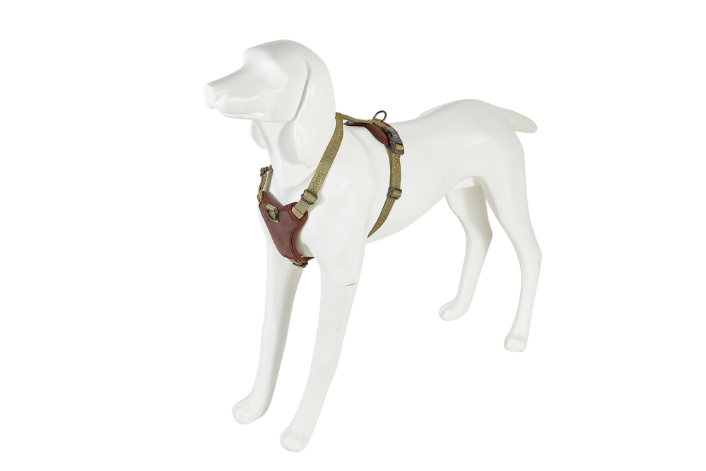 Freedog Linum Harness GREEN FOREST L 25mm x Neck 40/55cm Chest 60/90cm [4]