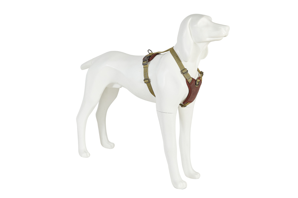 Freedog Linum Harness GREEN FOREST L 25mm x Neck 40/55cm Chest 60/90cm [2]