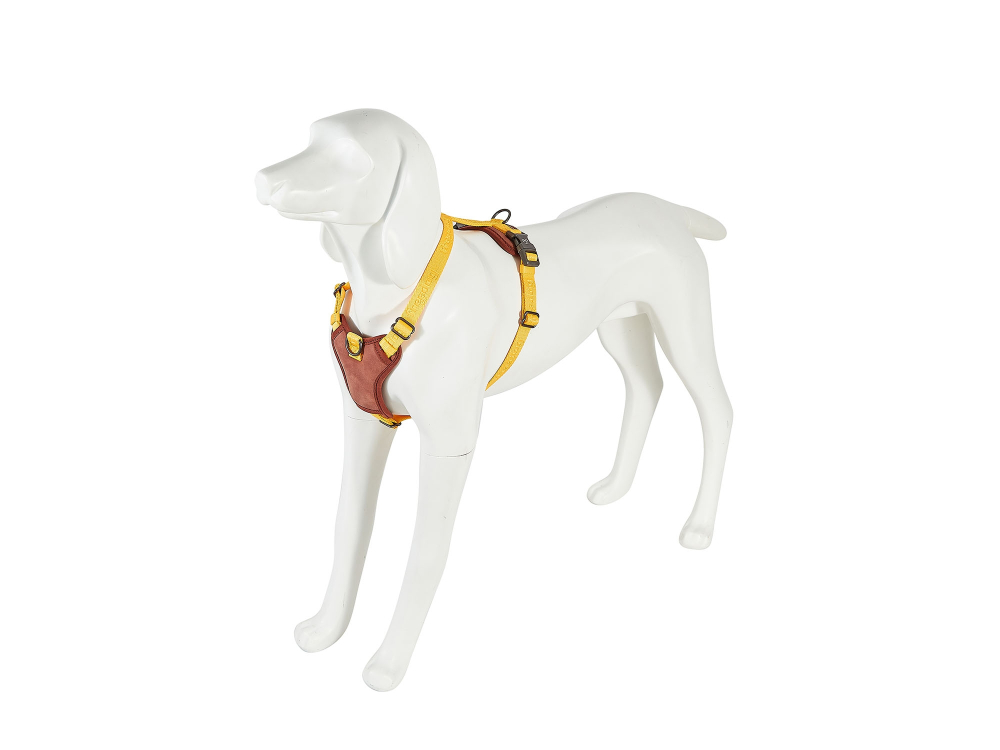 Freedog Linum Harness YELLOW SUNRISE L 25mm x Neck 40/55cm Chest 60/90cm [4]