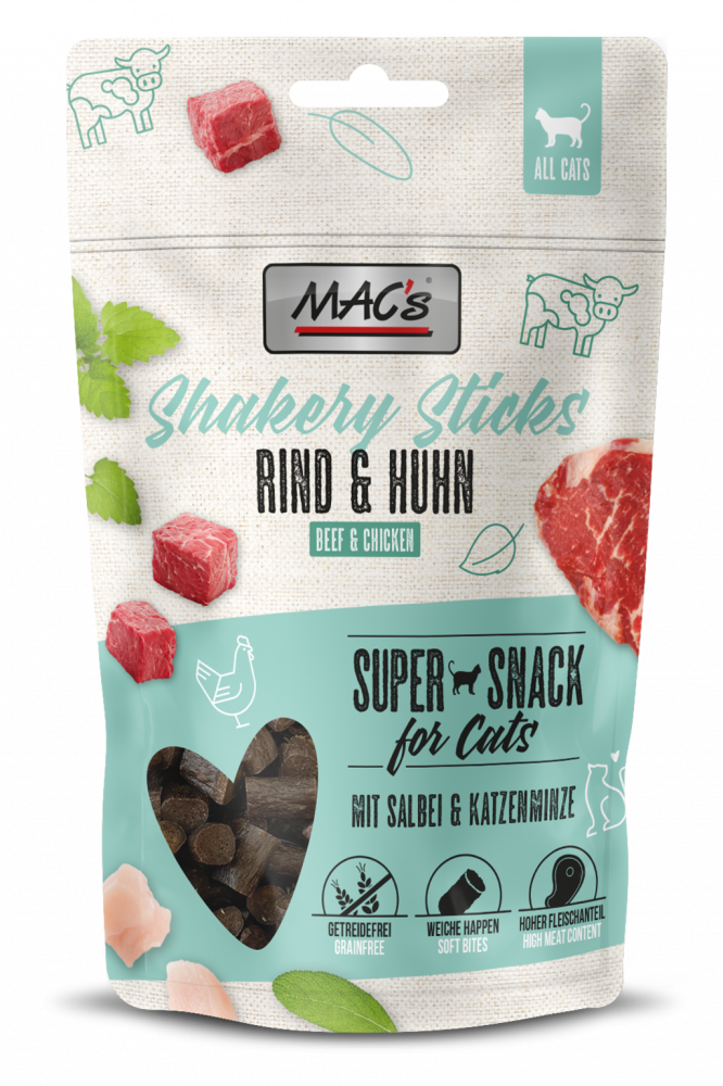 Macs Cat Shakery Sticks Beef and Chicken 50g (Vita si Pui) [1]