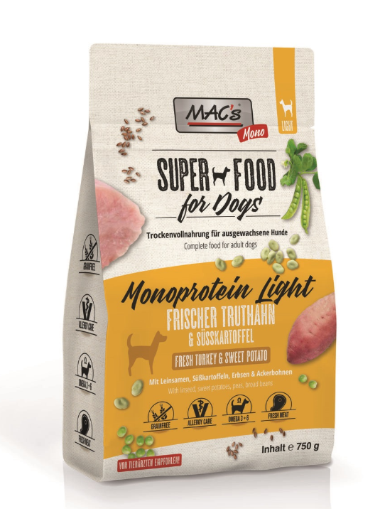 Macs Dog Mono Fresh Turkey Senior Light 3kg [1]