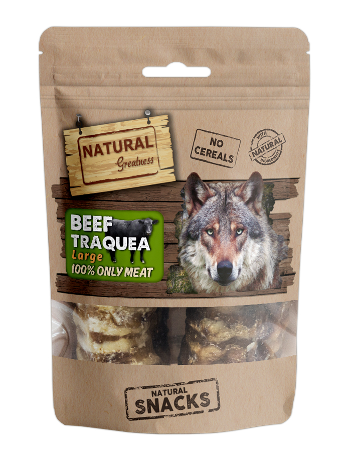 OM SNACK NATURAL GREATNESS BEEF TRACHEA LARGE 100G [1]