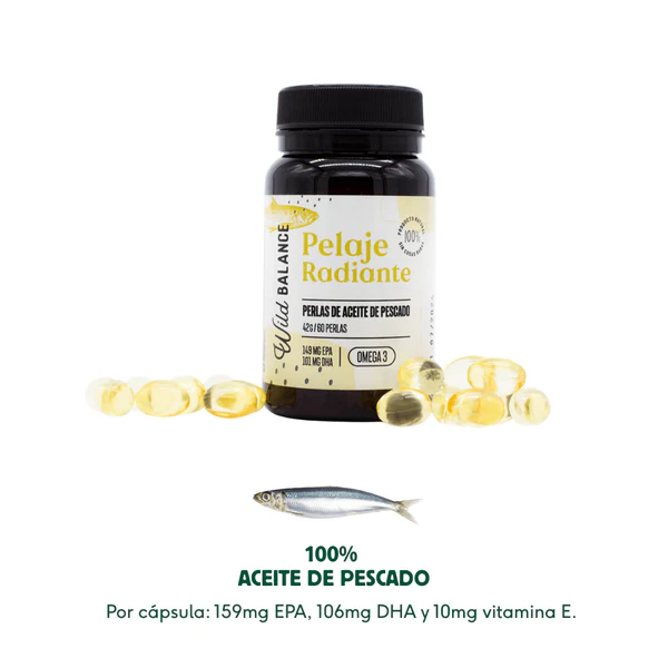 WILD BALANCE PELAJE RADIANTE - Capsule Omega 3 din Ulei de Pește pentru Câini și Pisici [2]
