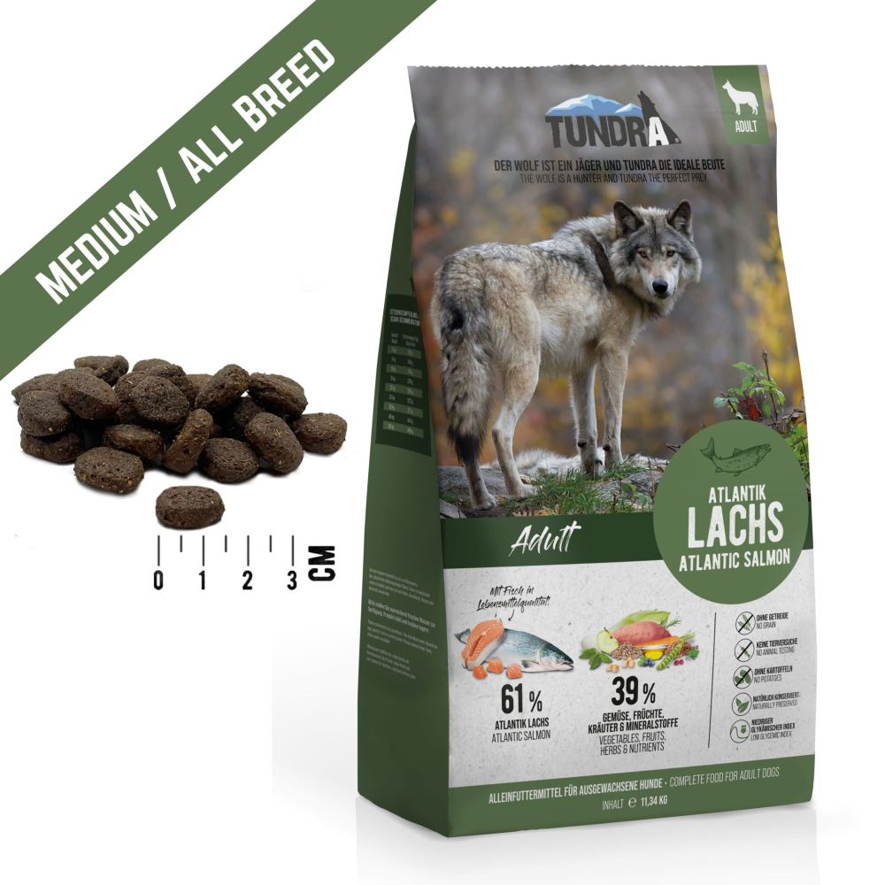 Tundra Dog Atlantic Salmon Medium/All Breed 11.34kg (somon) Hrana Uscata Caini [1]