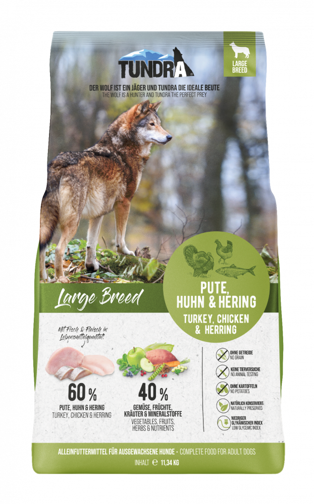 Tundra Dog Large Breed Turkey, Chicken & Herring 11,34kg (curcan, pui & hering) Hrana Uscata Caini [3]
