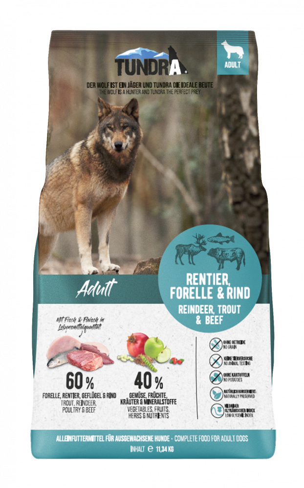 Tundra Dog Reindeer, Trout & Beef 11,34kg (ren, păstrăv & vită) [2]